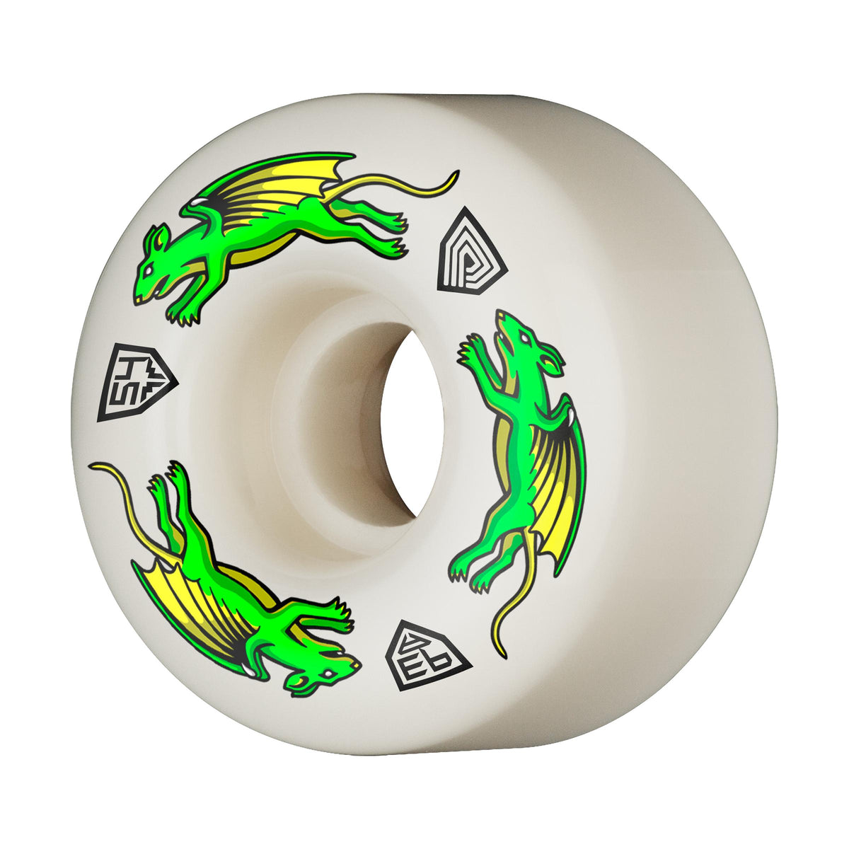 Powell Peralta Dragon Formula Nano Rats 54mmX34mm 93a Wheels White - Venue Skateboards