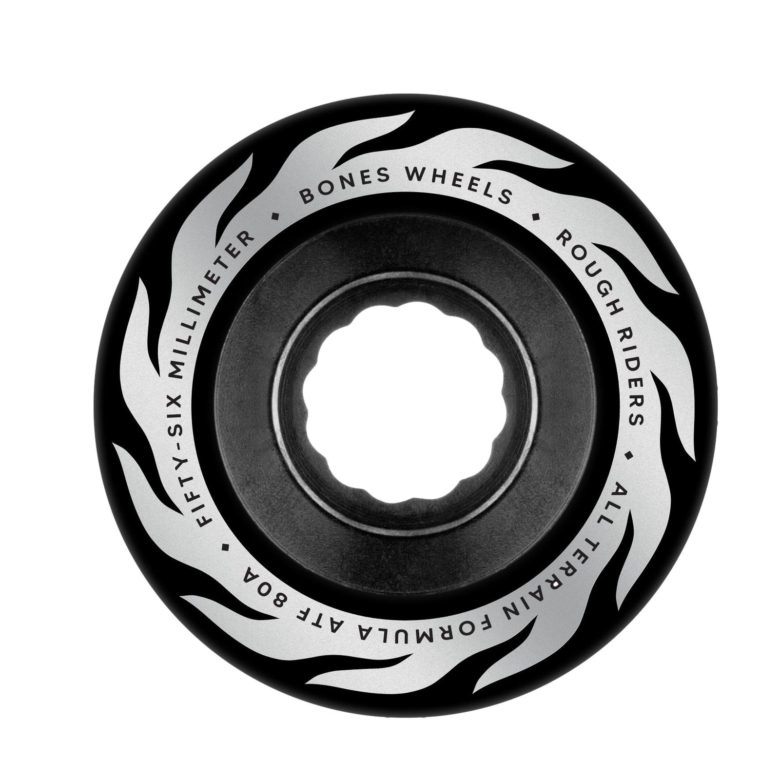 Bones ATF Rough Rider Eternal Flame Wheels 56mm 80a Black - Venue Skateboards