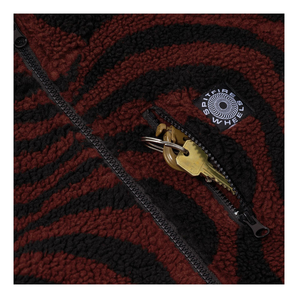 Spitfire Fleece Classic '87 Swirl Jacket Red - Venue Skateboards