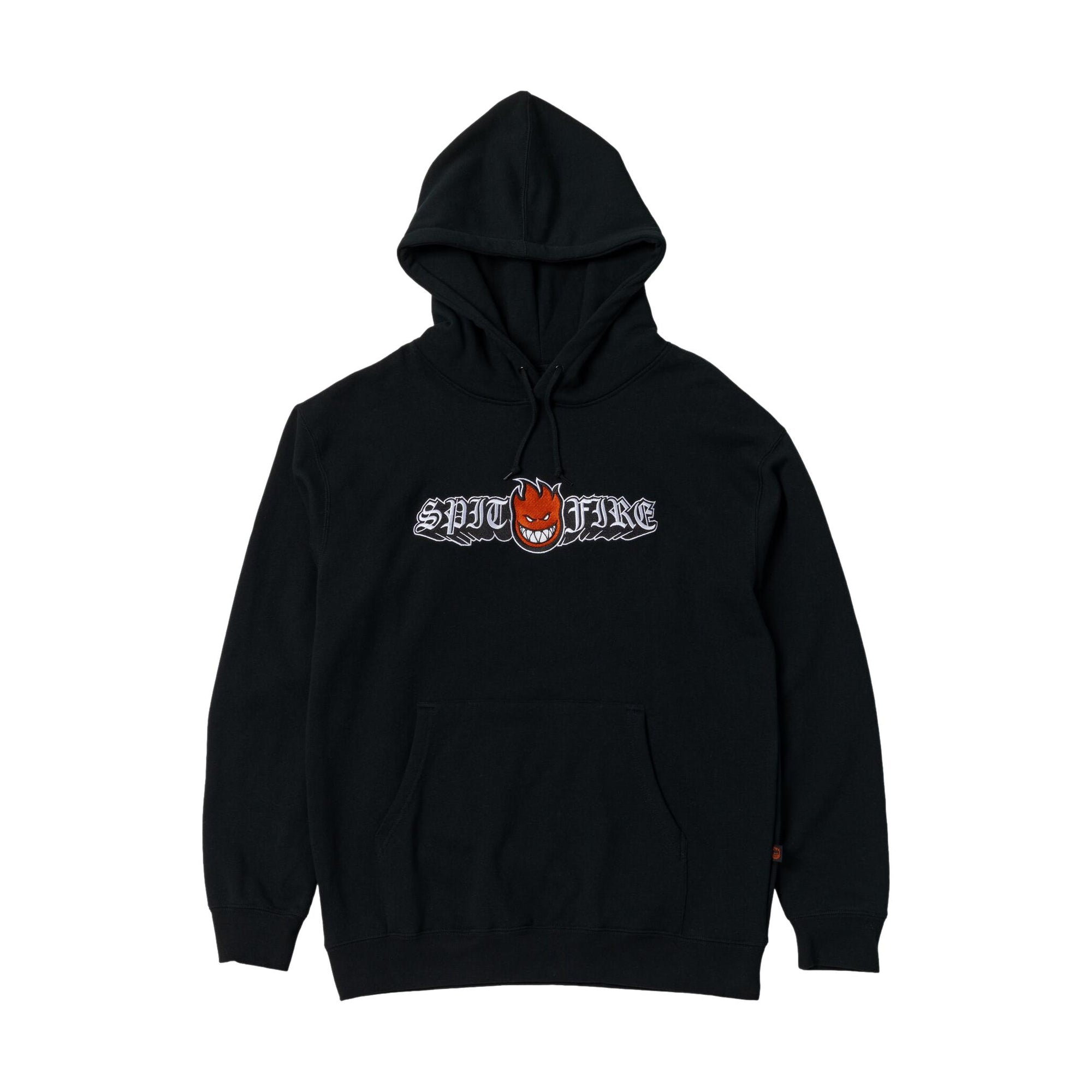 Spitfire Old E Drop Bighead Emb Hood Black W/ Red, White, Black Embroidery - Venue Skateboards