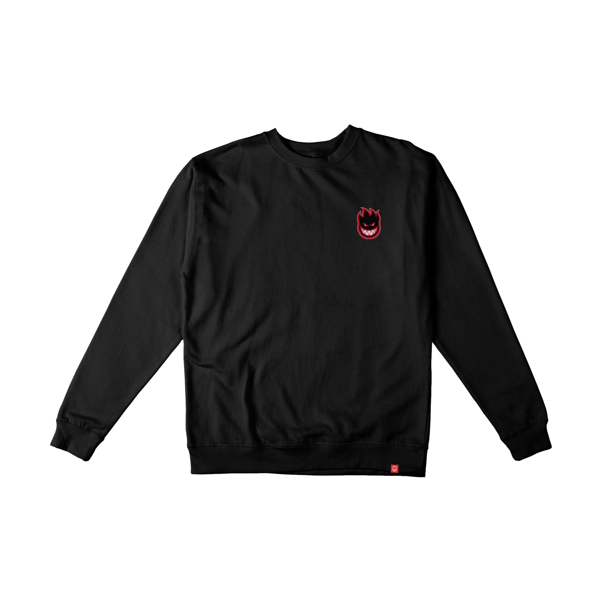 Spitfire Lil Bighead Fill Crewneck Sweatshirt Black - Venue Skateboards