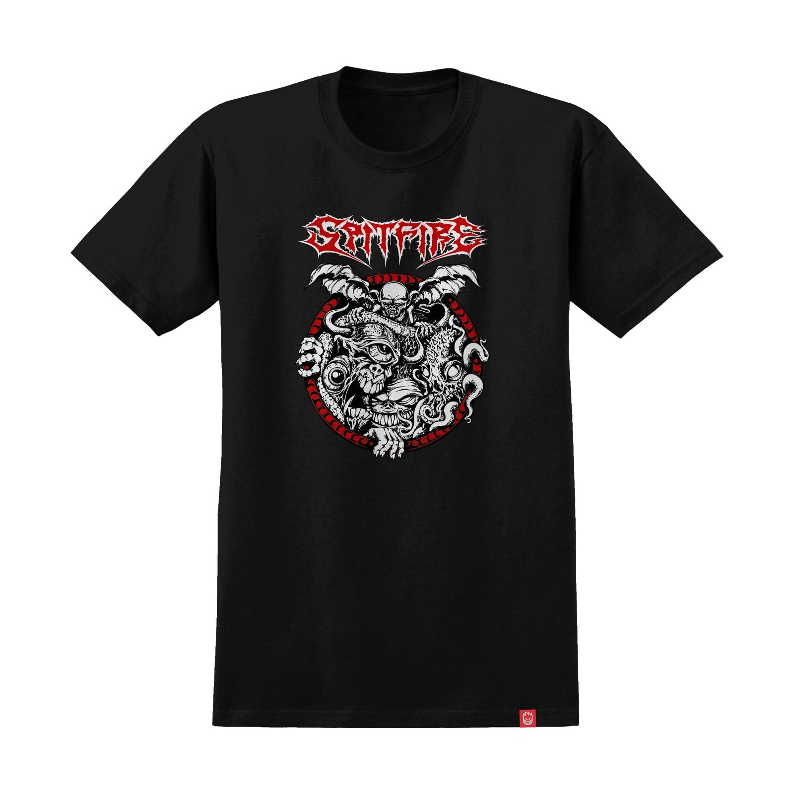 Spitfire Demongate Tee Black/Red/White - Venue Skateboards