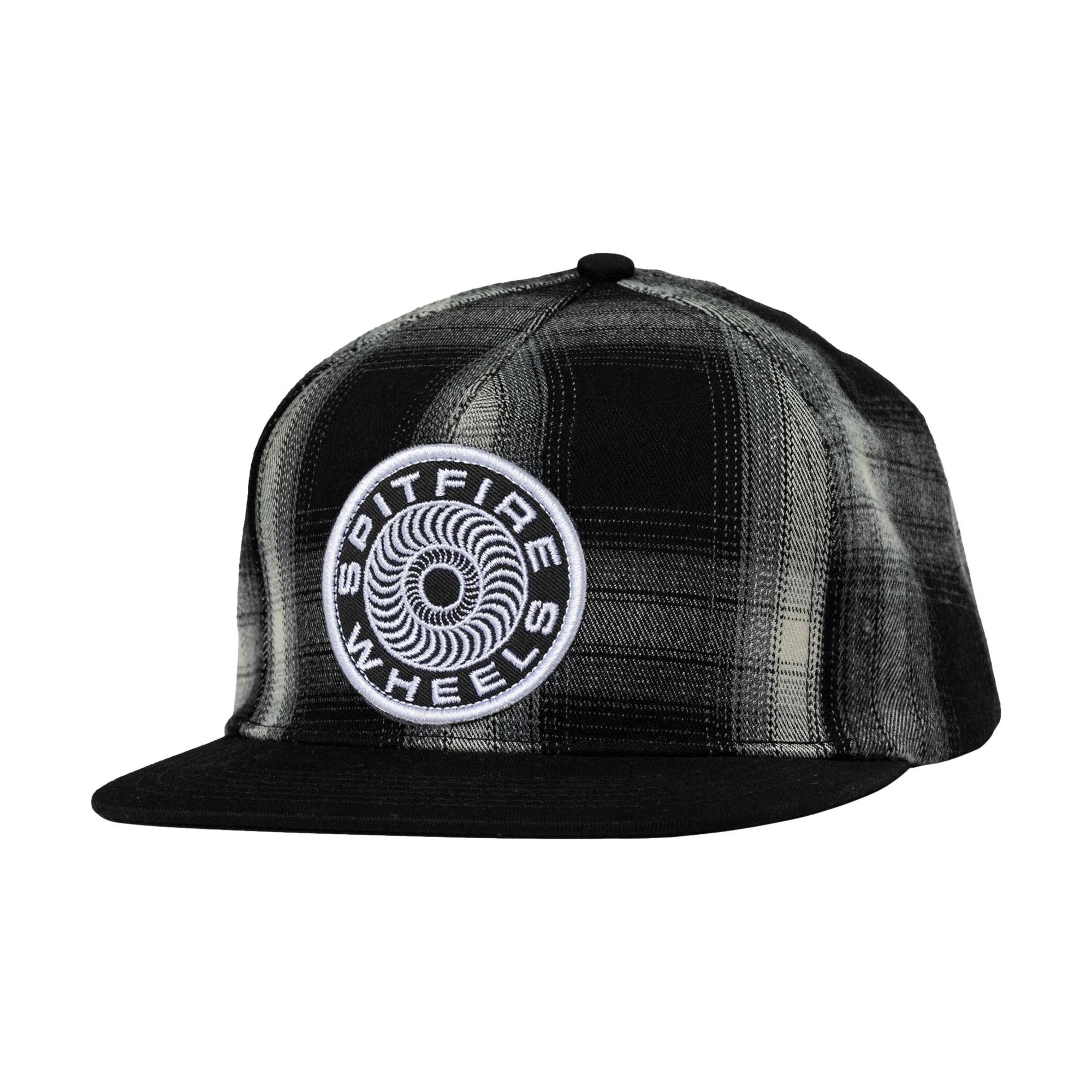Spitfire Classic 87 Swirl Patch Snapback Hat Black/White - Venue Skateboards