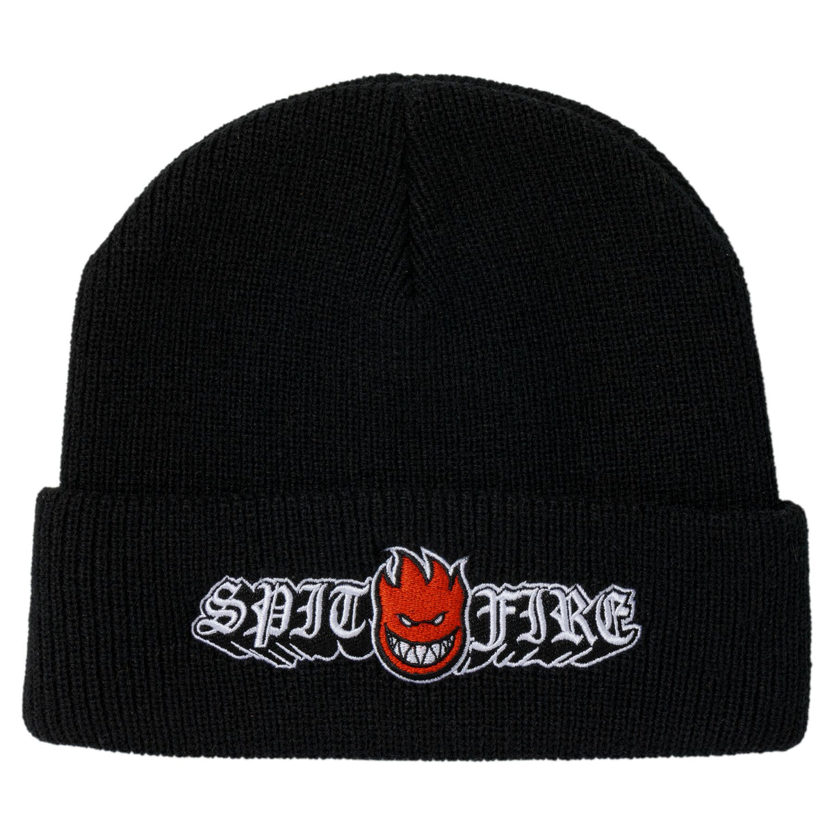 Spitfire Old E Drop Bighead Cuff Beanie Black - Venue Skateboards