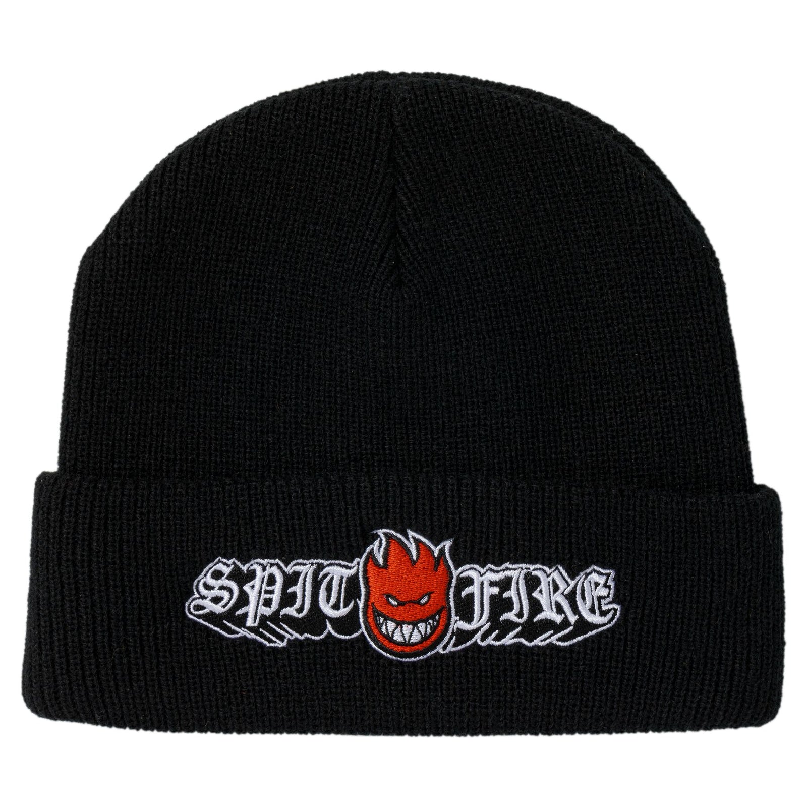 Spitfire Old E Drop Bighead Cuff Beanie Black - Venue Skateboards