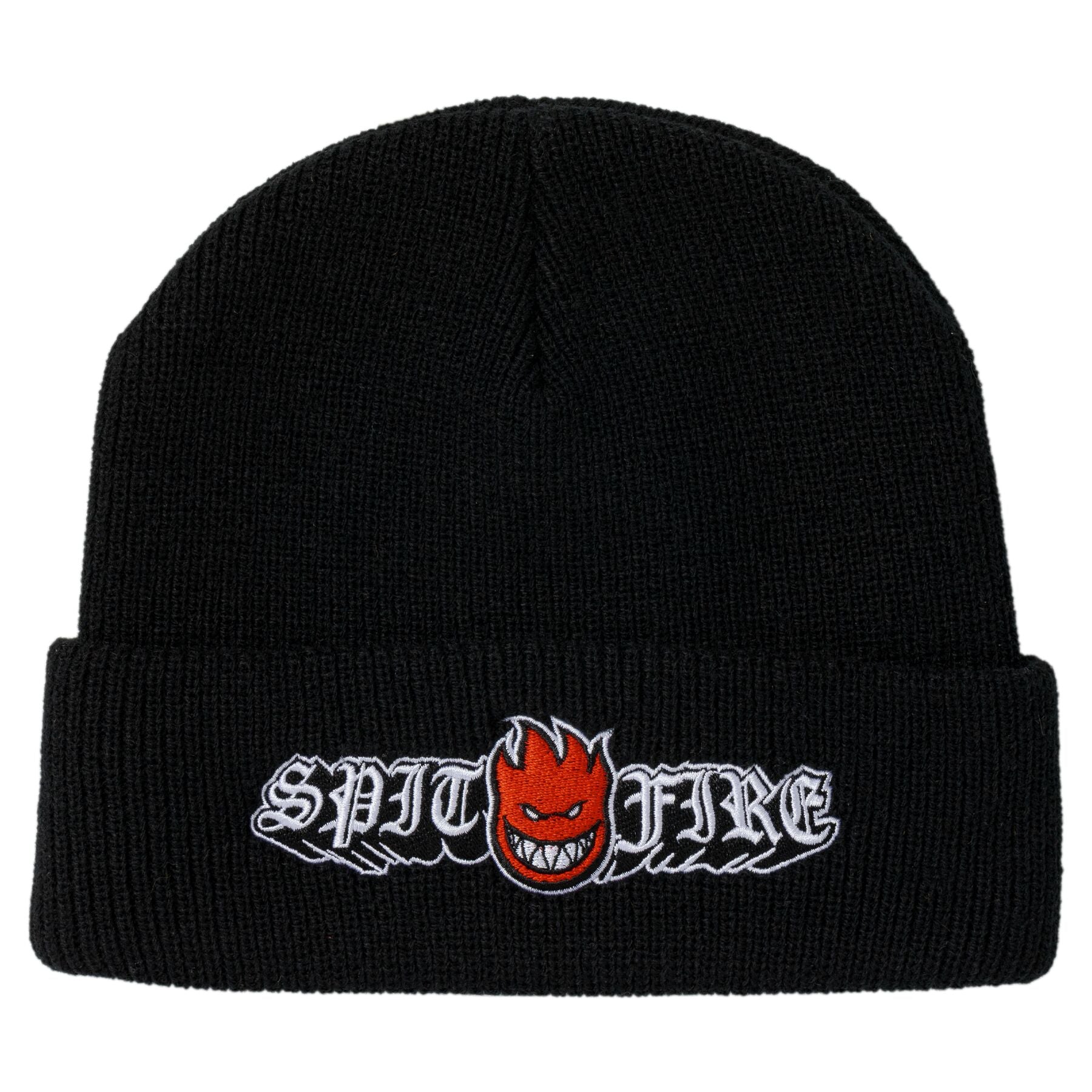 Spitfire Old E Drop Bighead Cuff Beanie Black - Venue Skateboards