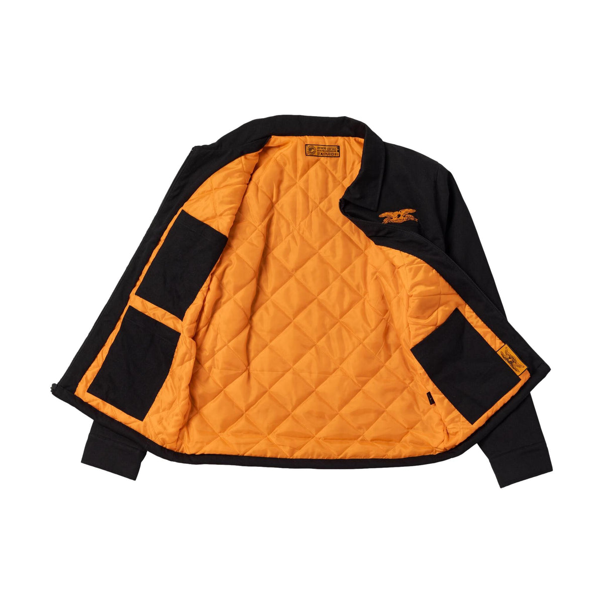 Anti Hero Basic Eagle Stash Jacket Black/Orange - Venue Skateboards