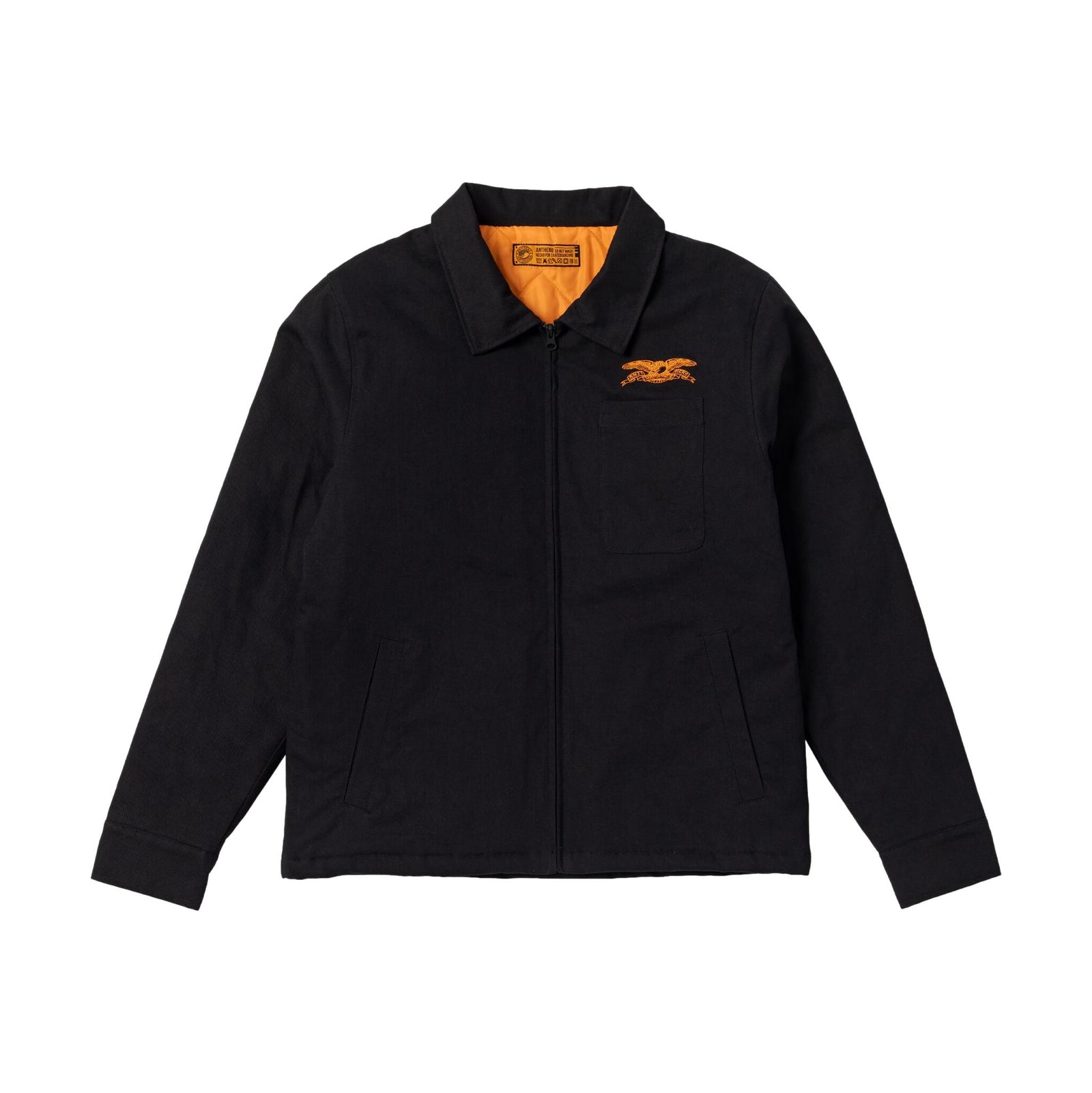 Anti Hero Basic Eagle Stash Jacket Black/Orange - Venue Skateboards