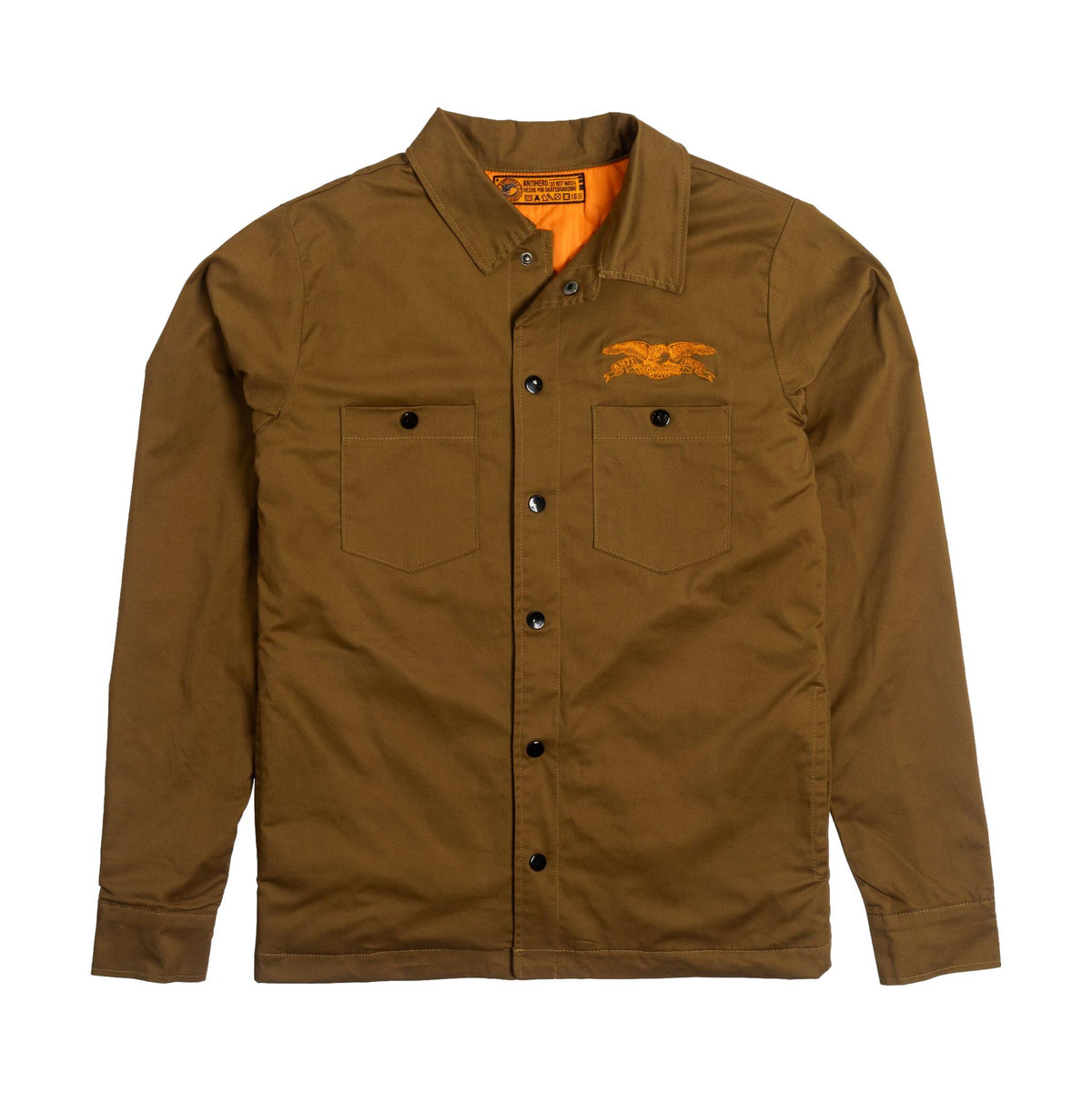 Anti Hero Hecho Por Skate Shirt Jacket Brown - Venue Skateboards