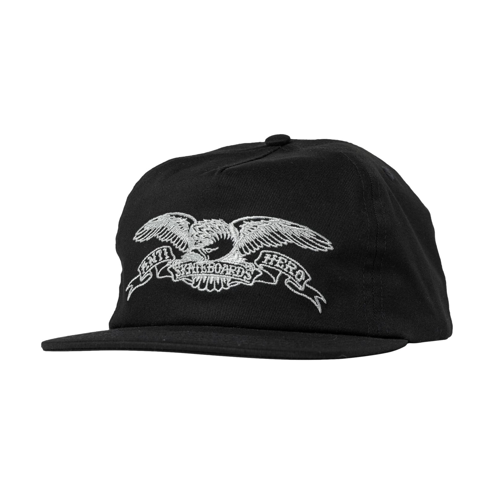 Anti Hero Basic Eagle Snapback Hat Black/Grey - Venue Skateboards