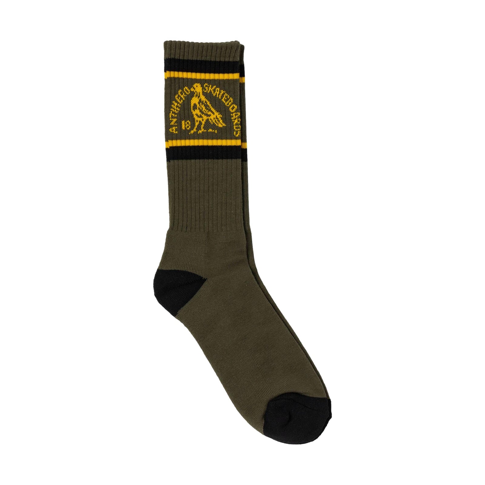 Anti Hero Clubhouse Socks Olive/Gold/Black - Venue Skateboards