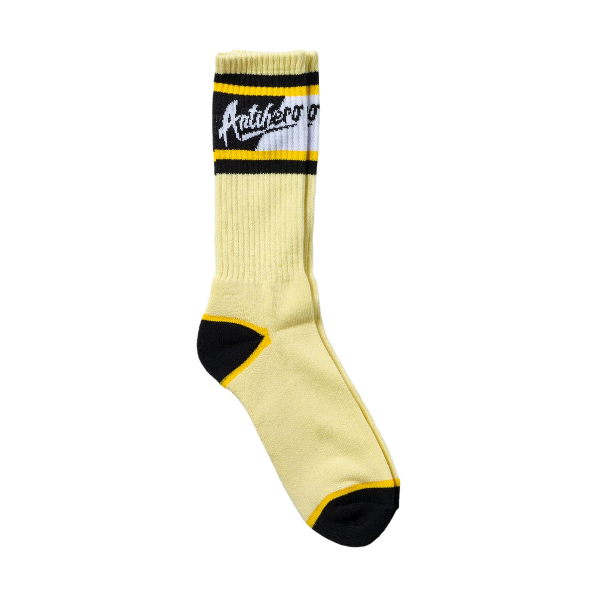 Anti Hero Scratch Socks Cream/Yellow - Venue Skateboards