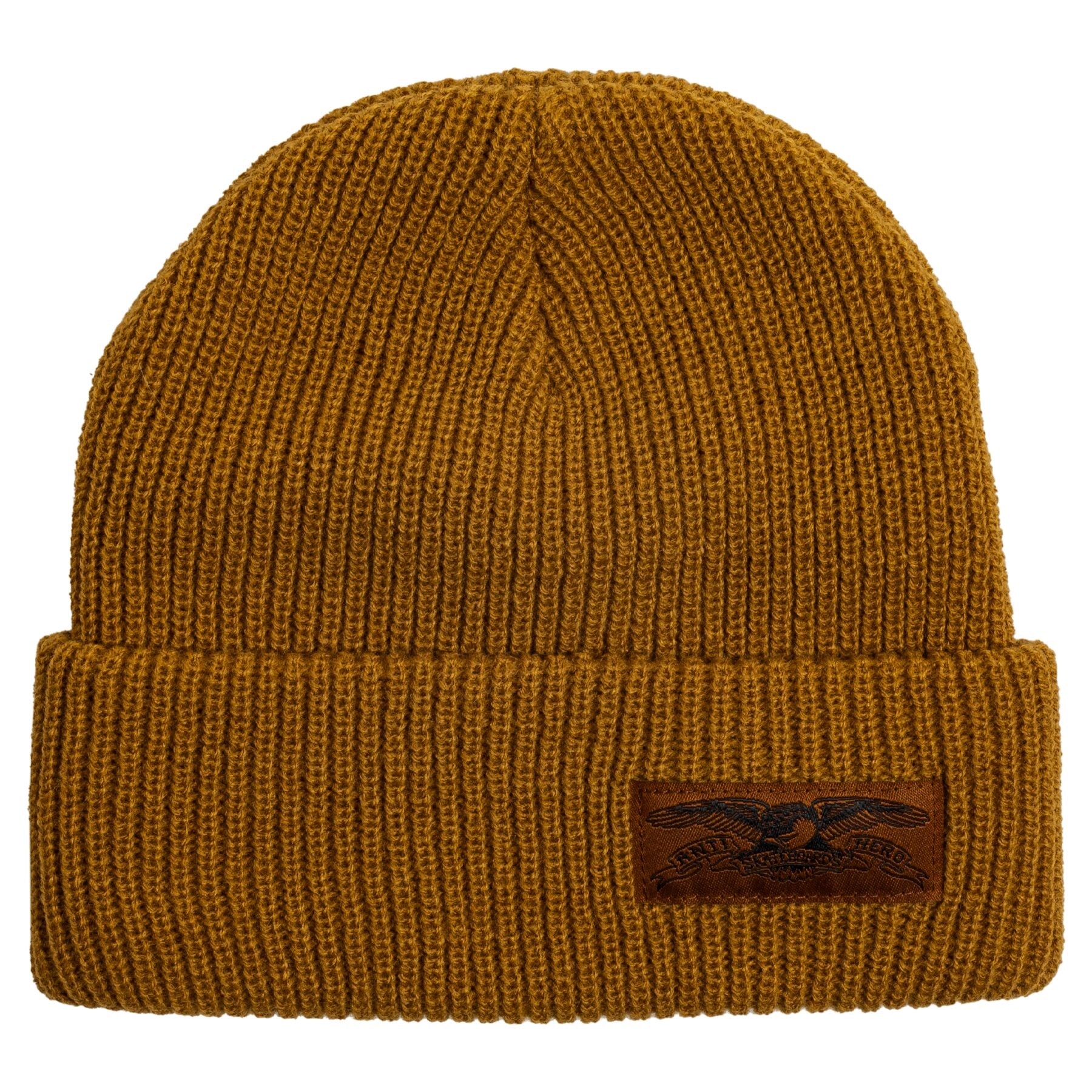 Anti Hero Stock Eagle Label Beanie Brown - Venue Skateboards