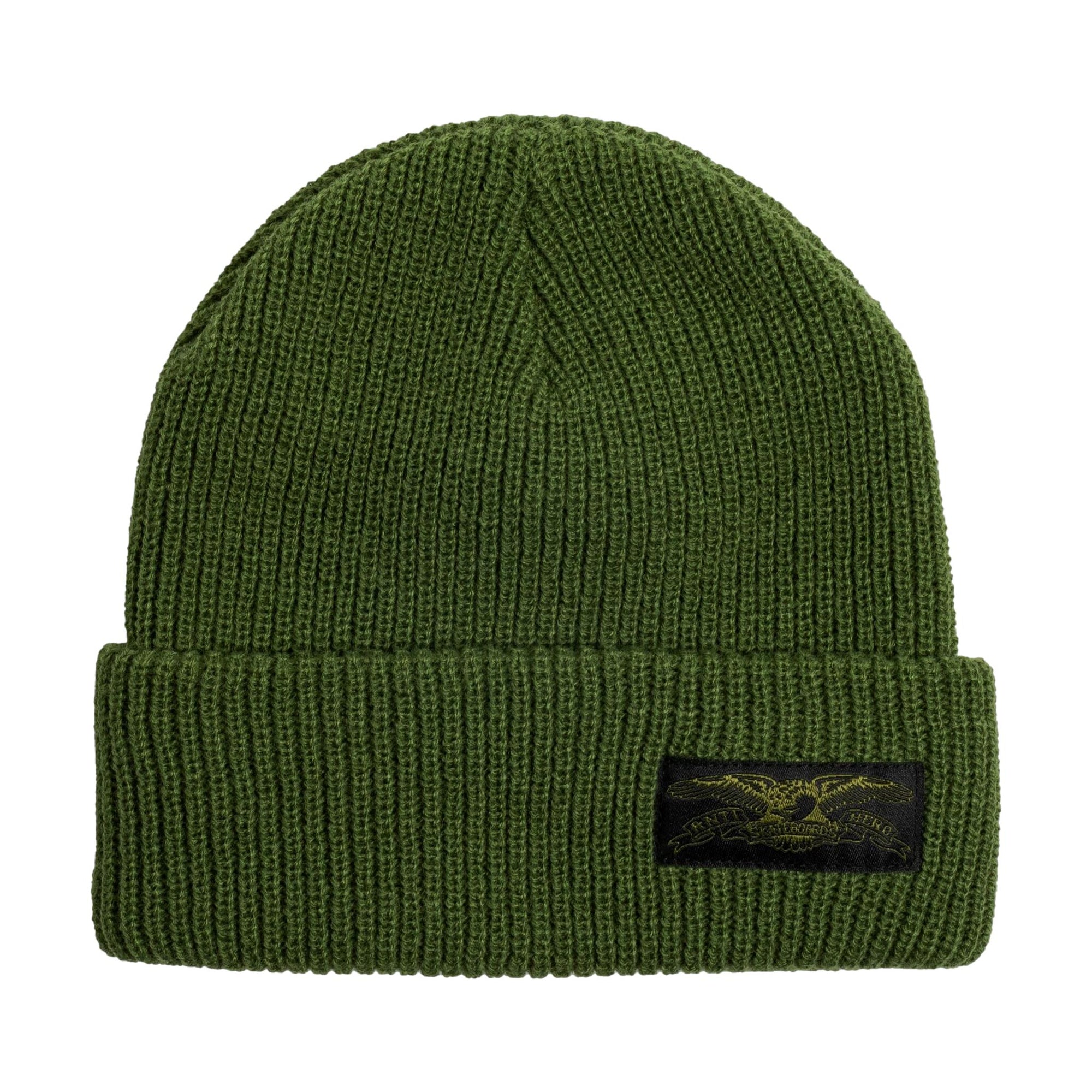 Anti Hero Stock Eagle Label Beanie Olive  - Venue Skateboards