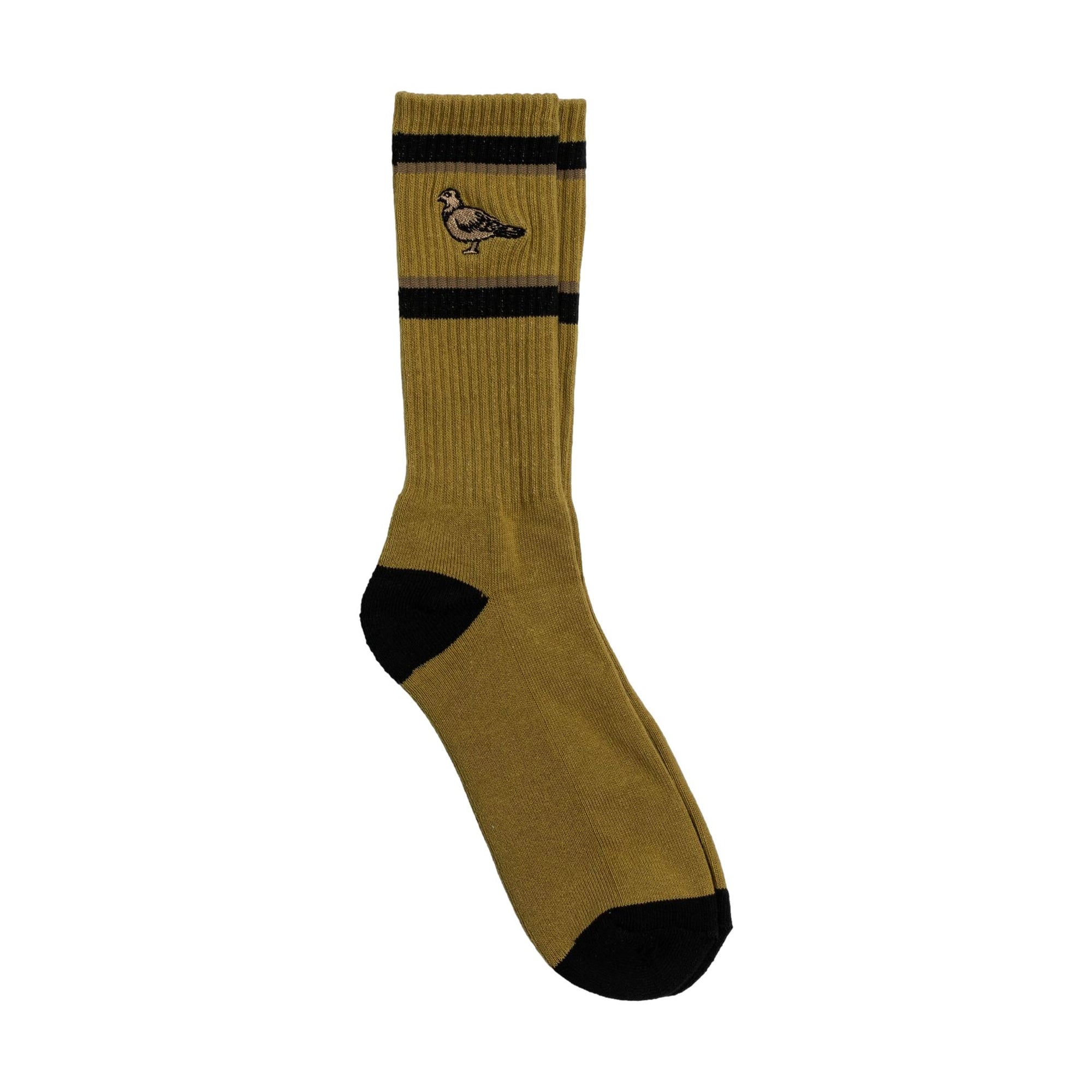 Anti Hero Basic Pigeon Embroidered Socks Brown/Blk/Bronze - Venue Skateboards