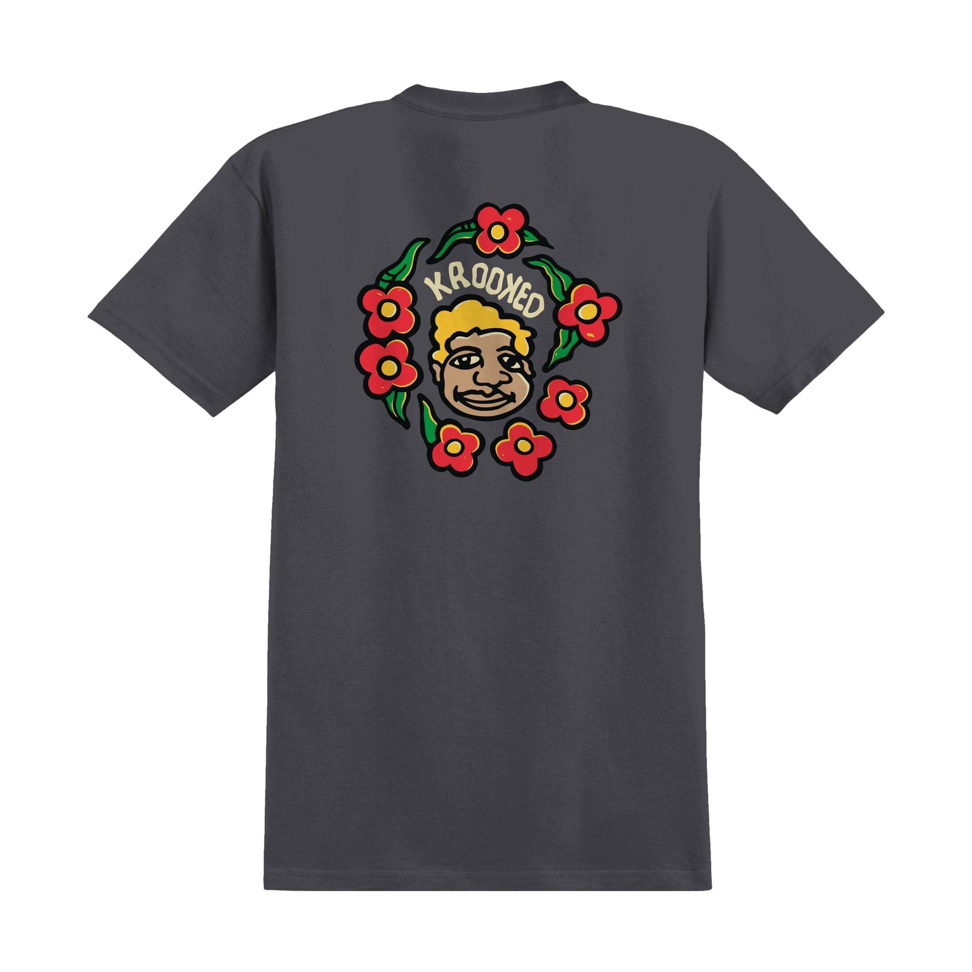 Krooked Mg Tee Charcoal - Venue Skateboards