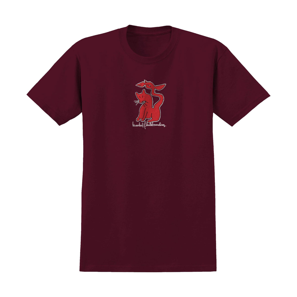 Krooked Kat Serpent Shortsleeve Tee Burgundy