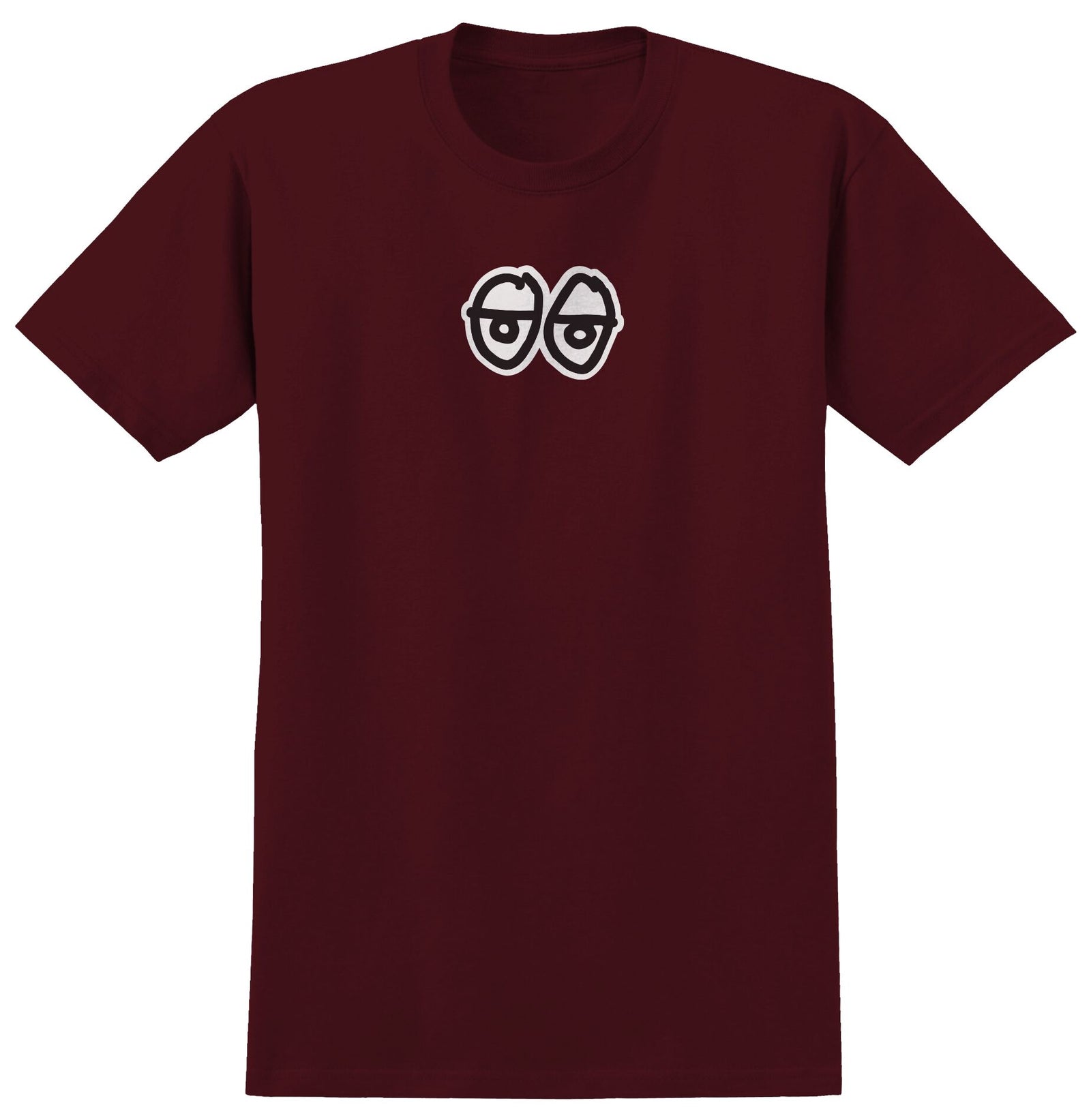 Krooked Eyes LG T-Shirt Burgundy/Black/White - Venue Skateboards