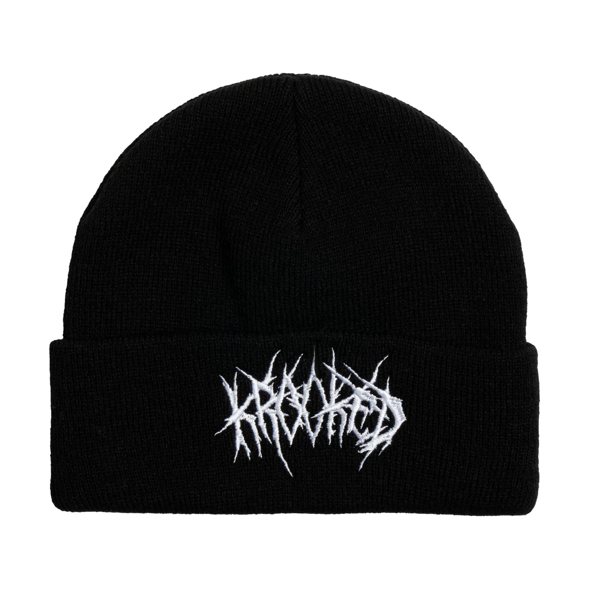 Krooked Necro Skript Beanie Black - Venue Skateboards