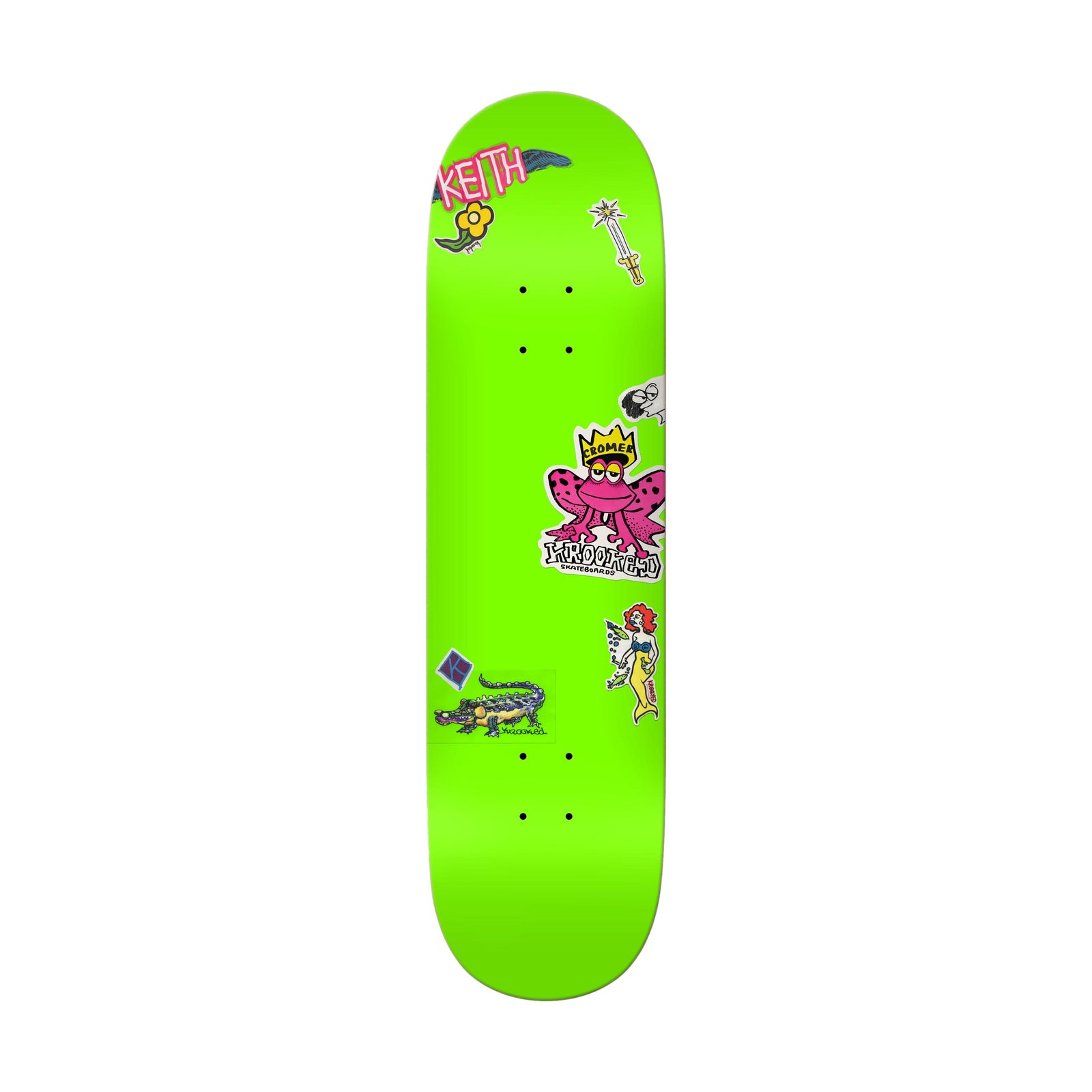 Krooked Cromer Neon Sticker 8.25" Deck - Venue Skateboards