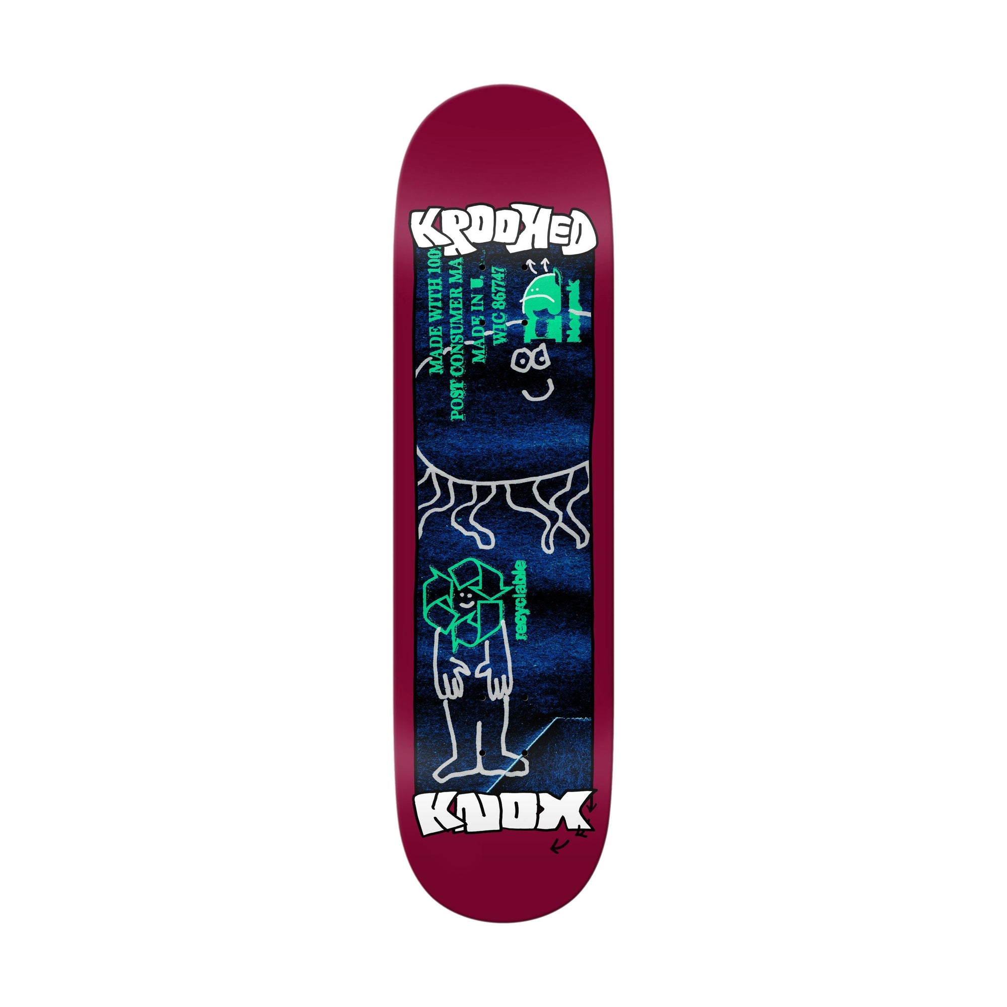 Krooked Knox Recycled 8.5" Deck - Venue Skateboards