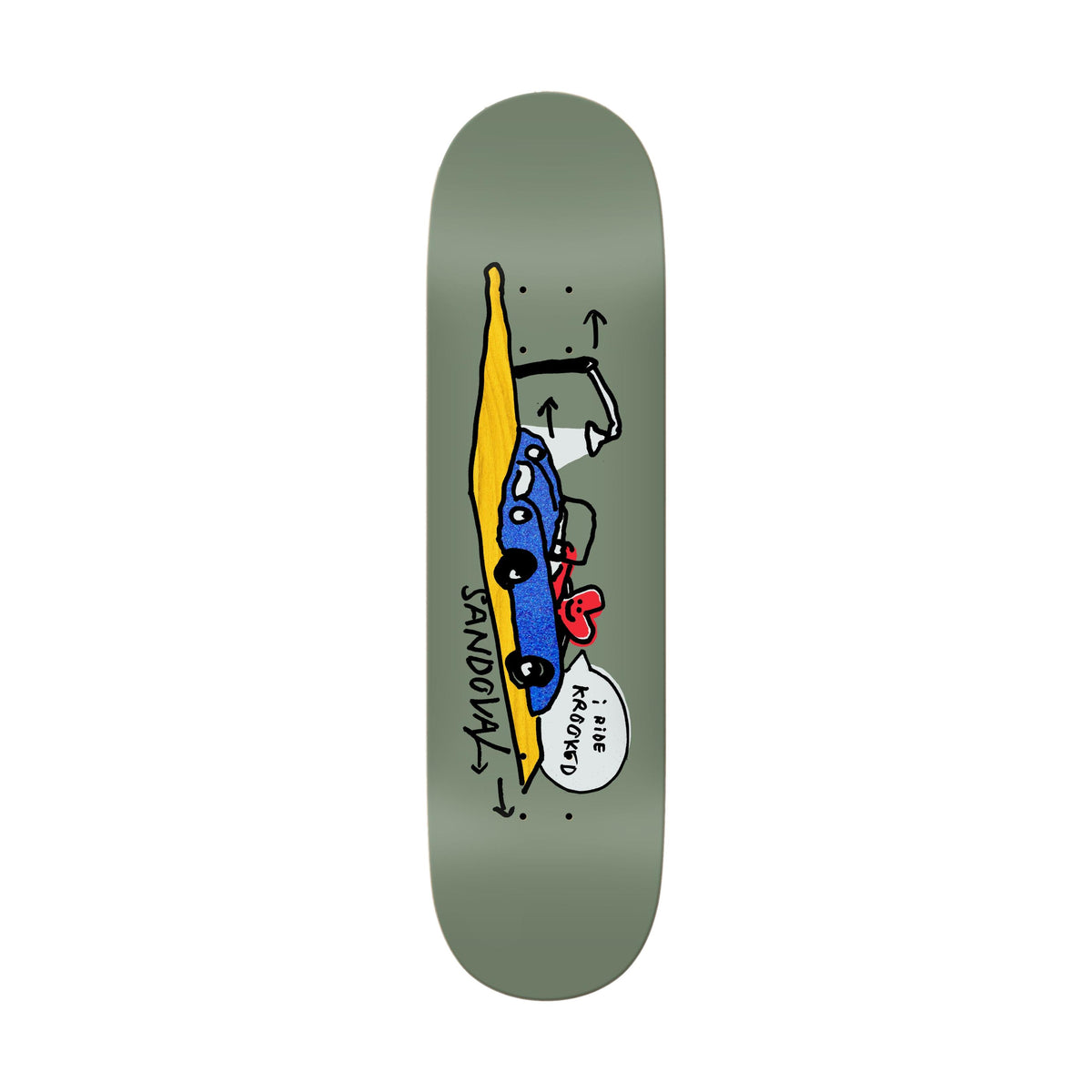 Krooked Sandoval I Ride 8.62&quot; Deck - Venue Skateboards