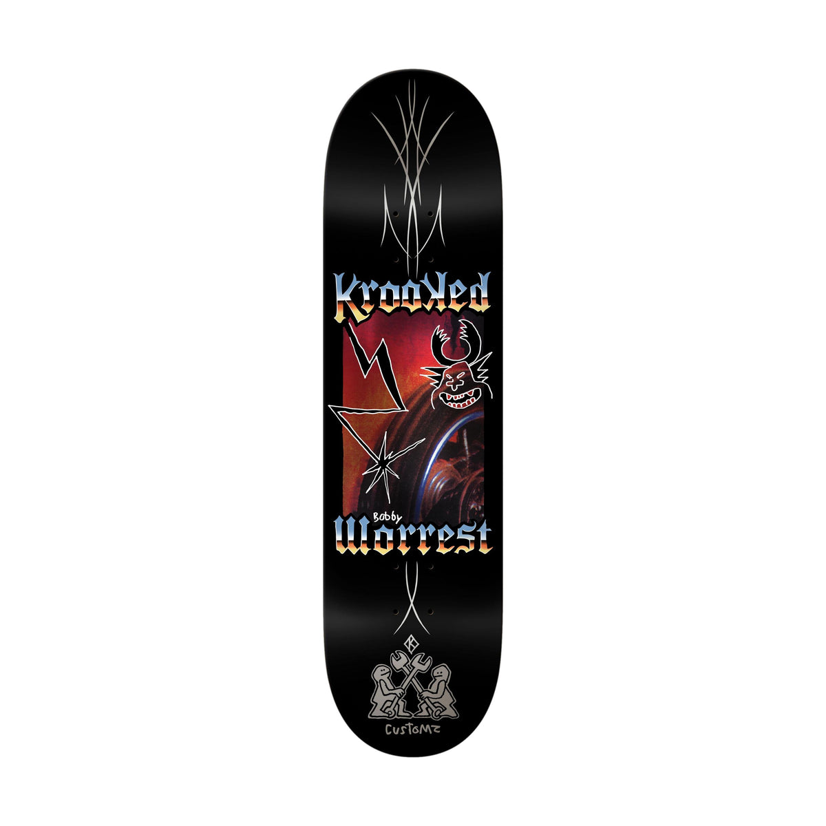 Krooked Worrest Chrome Zone Twin Tail Slick 8.3" Deck - Venue Skateboards