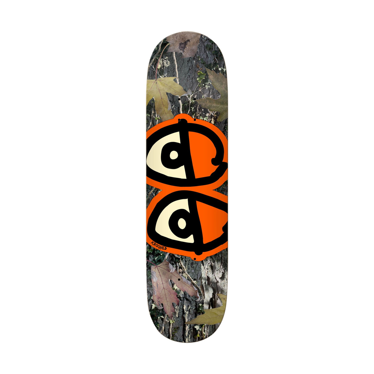 Krooked Camo Eyes Orange 8.25" Deck - Venue Skateboards