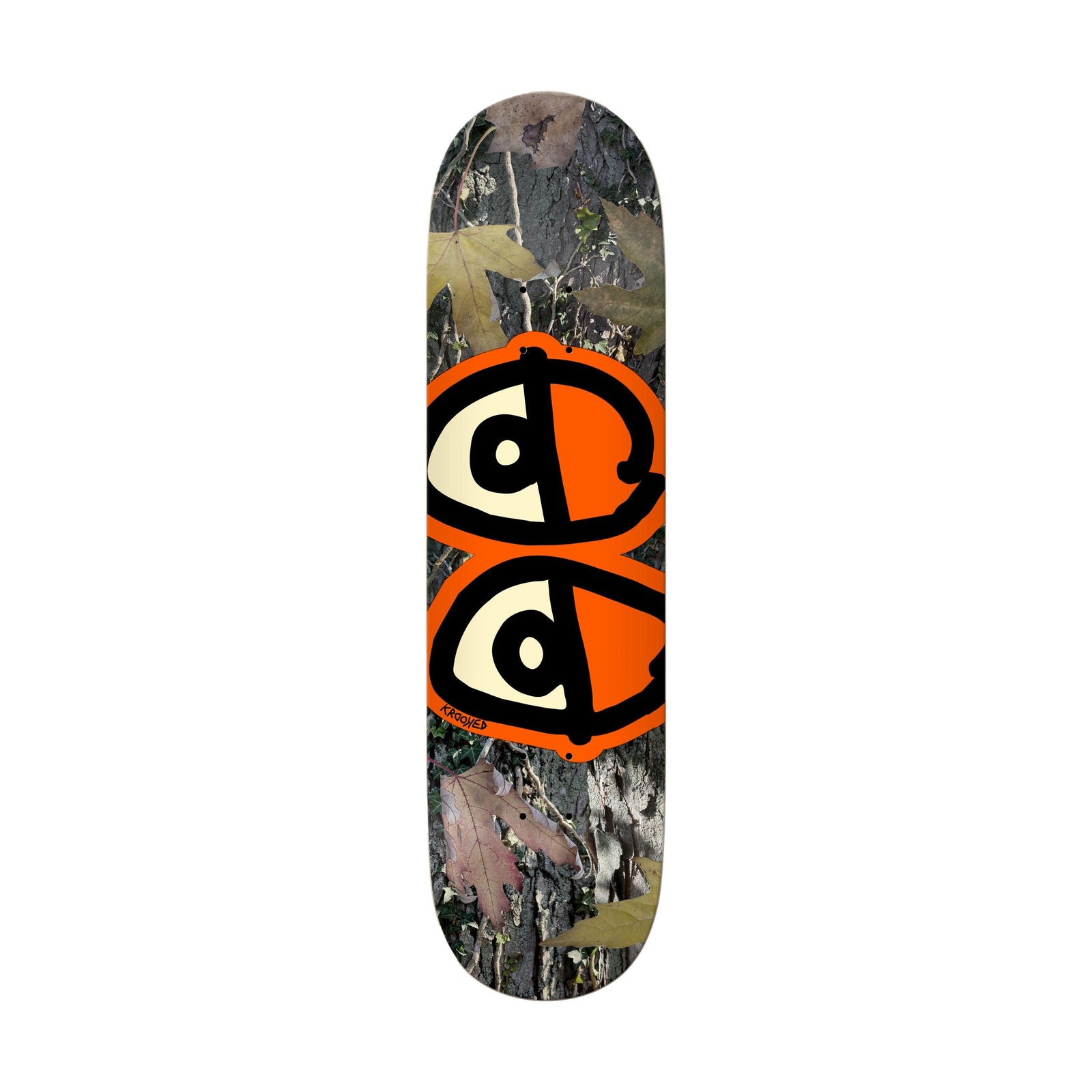 Krooked Camo Eyes Orange 8.25" Deck - Venue Skateboards