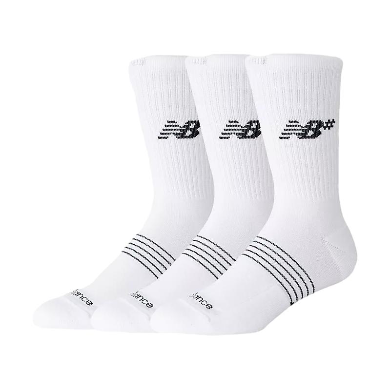 New Balance Active Numeric Crew Socks White/Black - Venue Skateboards