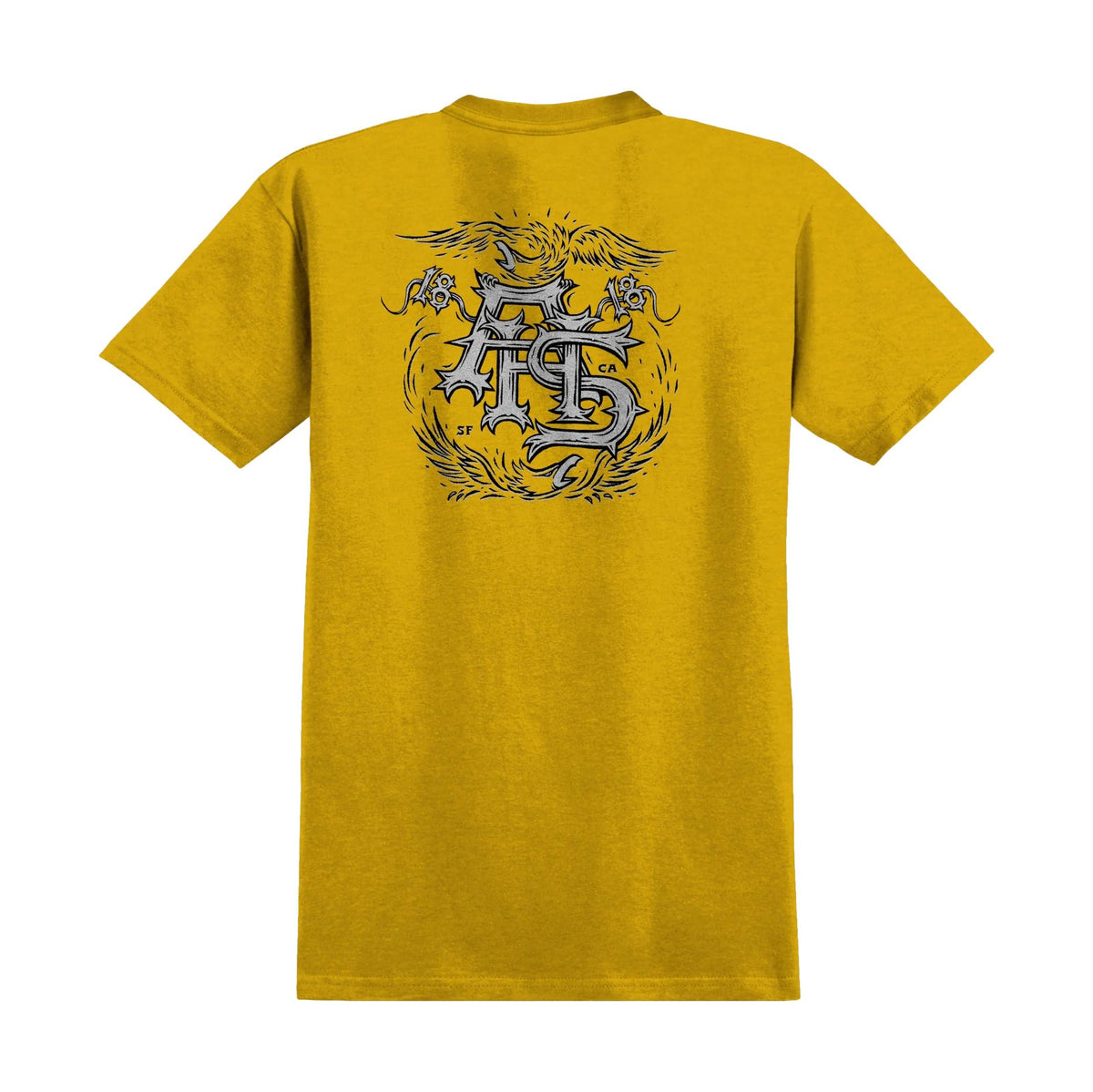 Anti Hero Customs T-Shirt Heather Mustard - Venue Skateboards