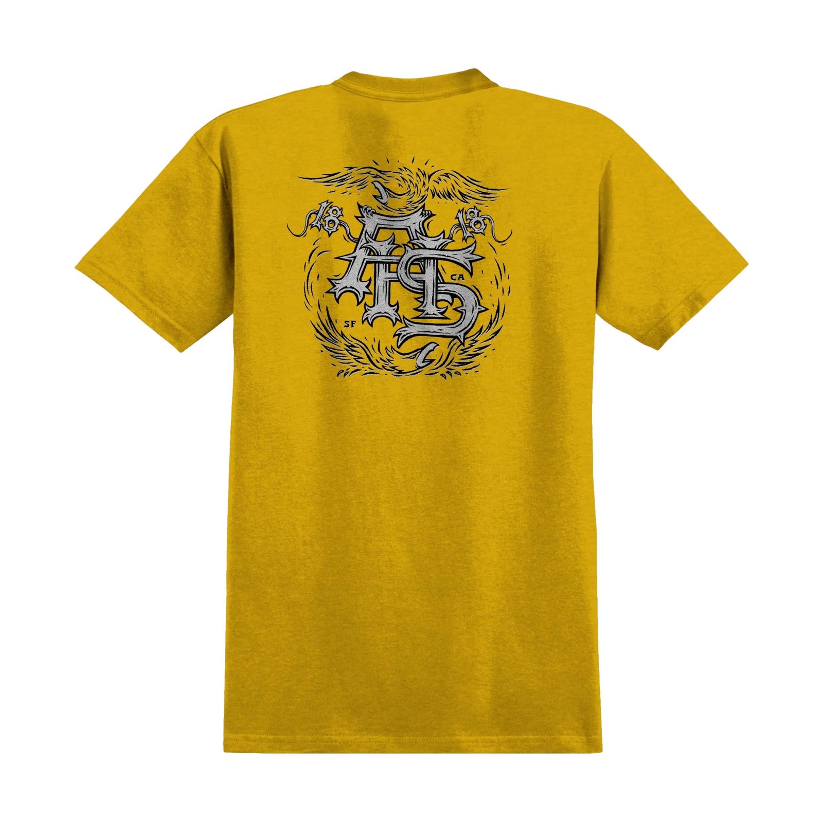 Anti Hero Customs T-Shirt Heather Mustard - Venue Skateboards