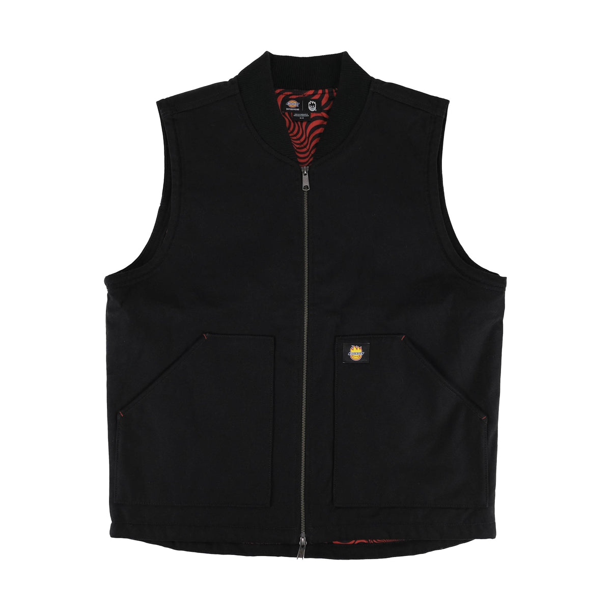 Dickies x Spitfire Duck Canvas Vest Black - Venue Skateboards