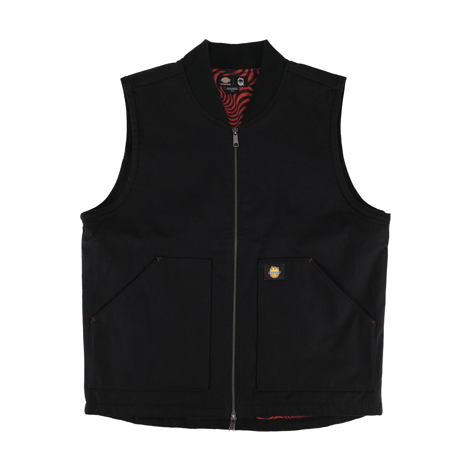 Dickies x Spitfire Duck Canvas Vest Black - Venue Skateboards