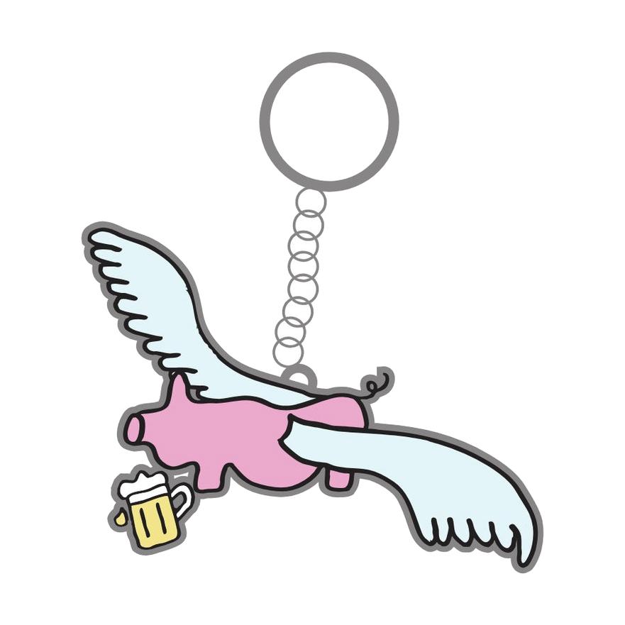 Frog Skateboards Flying Pig Keychain - Venue Skateboards