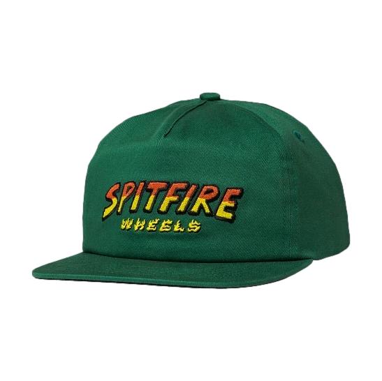 Spitfire Hell Hound Script Adjustable Snapback Hat Dark Green