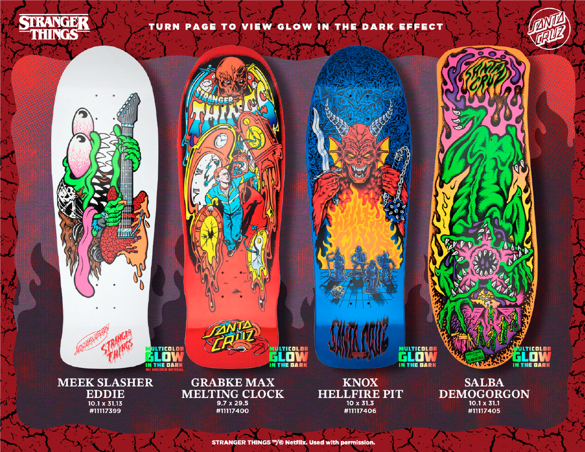 Santa Cruz X Stranger Things Salba Demogorgon 10.3" Deck - Venue Skateboards