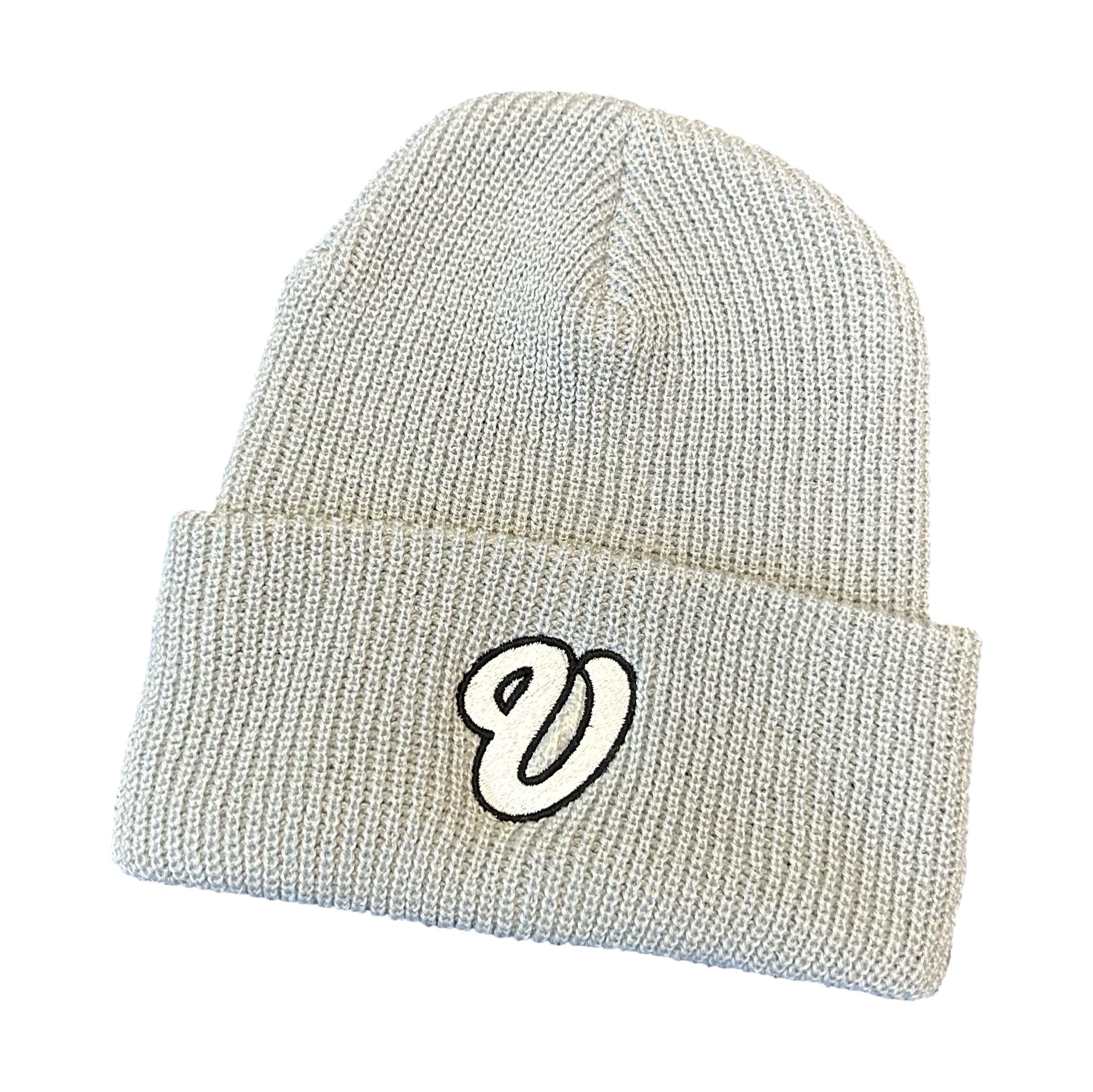 Venue Cursive V Beanie Cadet Blue - Venue Skateboards