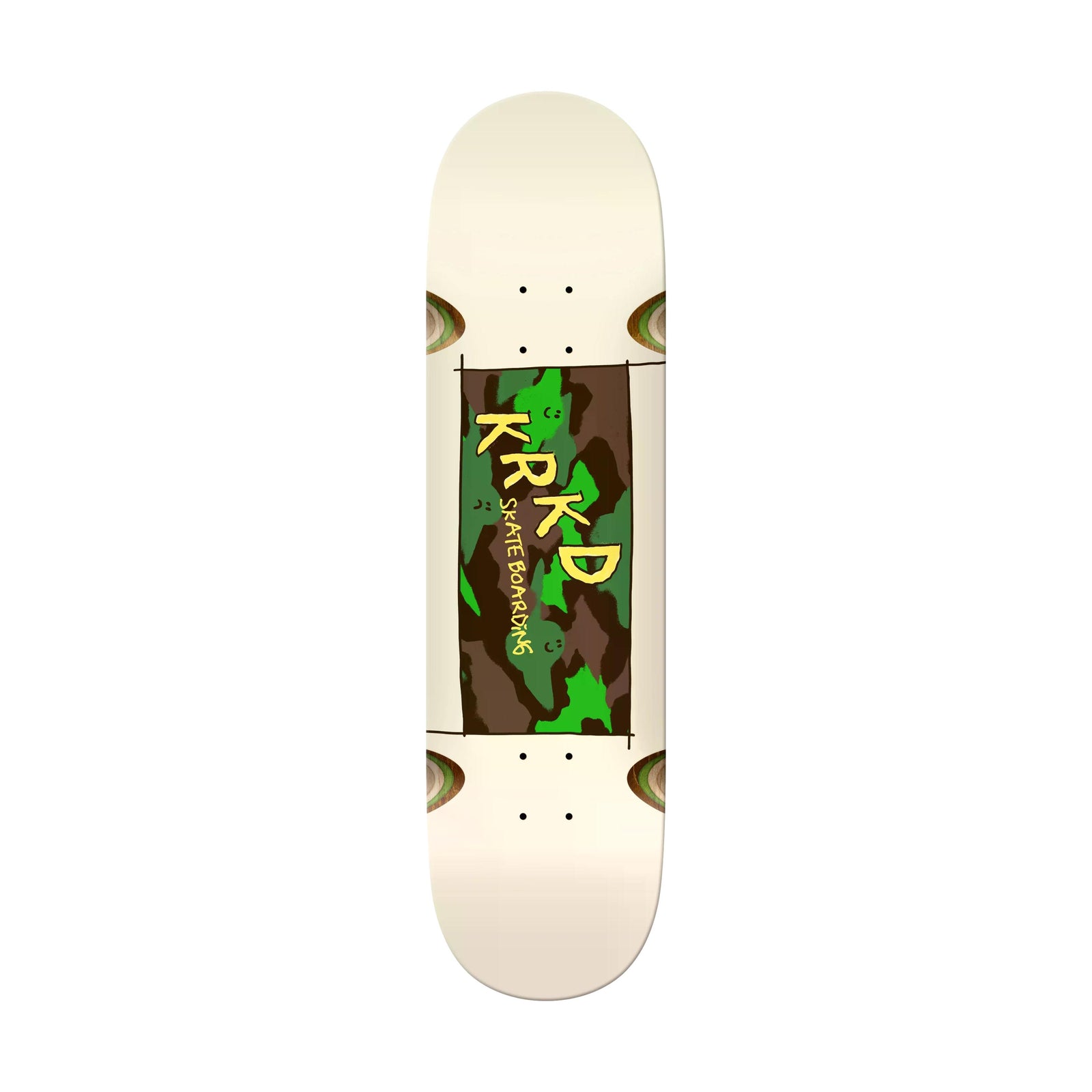 Krooked Team Kamo White 8.5" Deck - Venue Skateboards