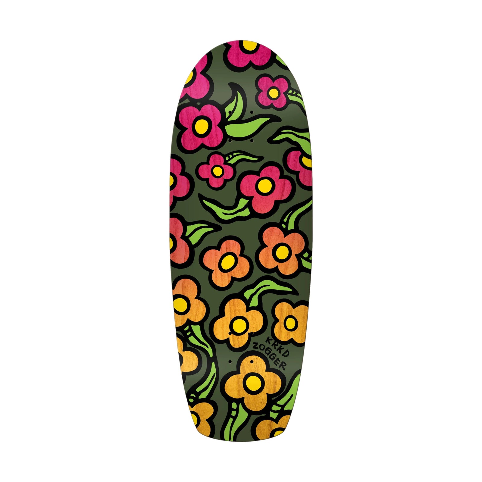 Krooked Zogger Wildstyle Flowers 10.75" Deck - Venue Skateboards