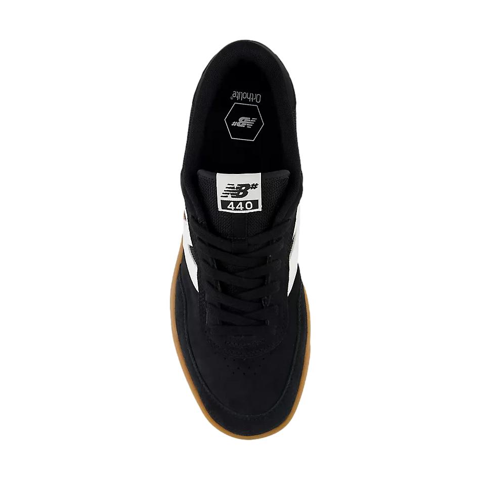New Balance 440 V2 Low Black/White/Gum - Venue Skateboards