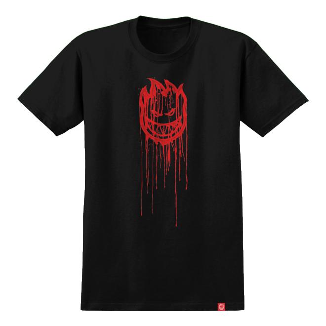 Spitfire Big Head Dripper Tee Black/Red - Venue Skateboards