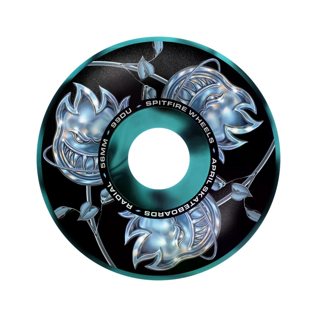 SF F499 SF X April Bighead Rose Radial Black/Blue Swirl 56mm Wheels - Venue Skateboards