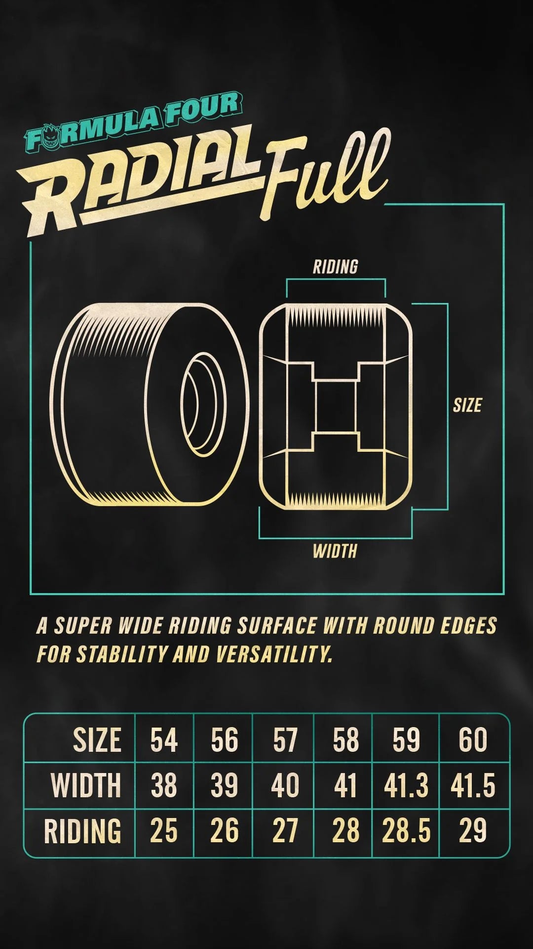 SF F4 97 Radial Full 54mm Wheels - Venue Skateboards