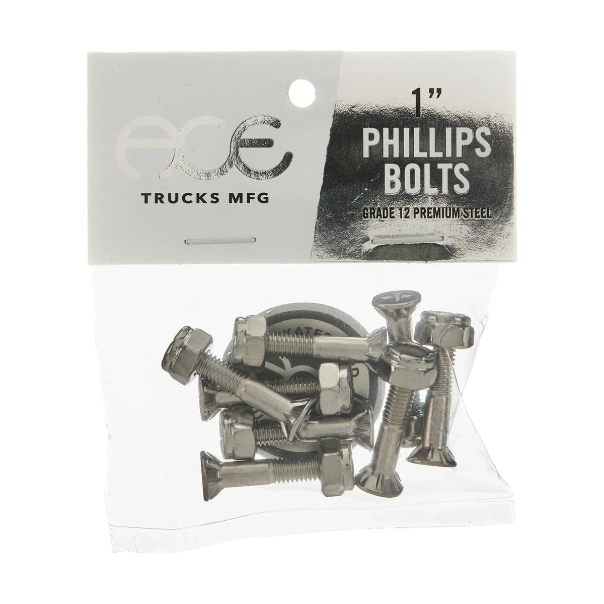 Ace 1" Phillips Hardware Set Silver - Venue Skateboards