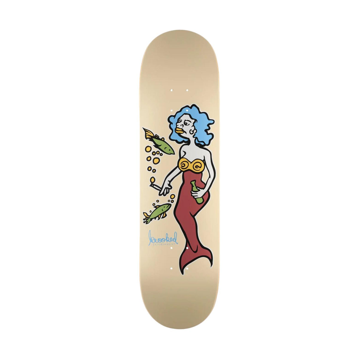 Krooked Mermaid Cream DBX 8.5" Deck - Venue Skateboards