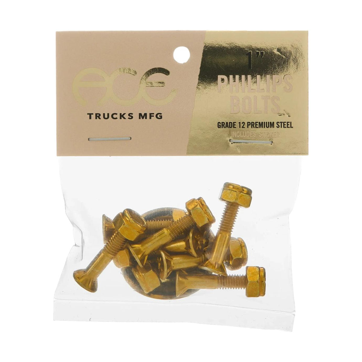 Ace 1" Phillips Hardware Set Gold - Venue Skateboards
