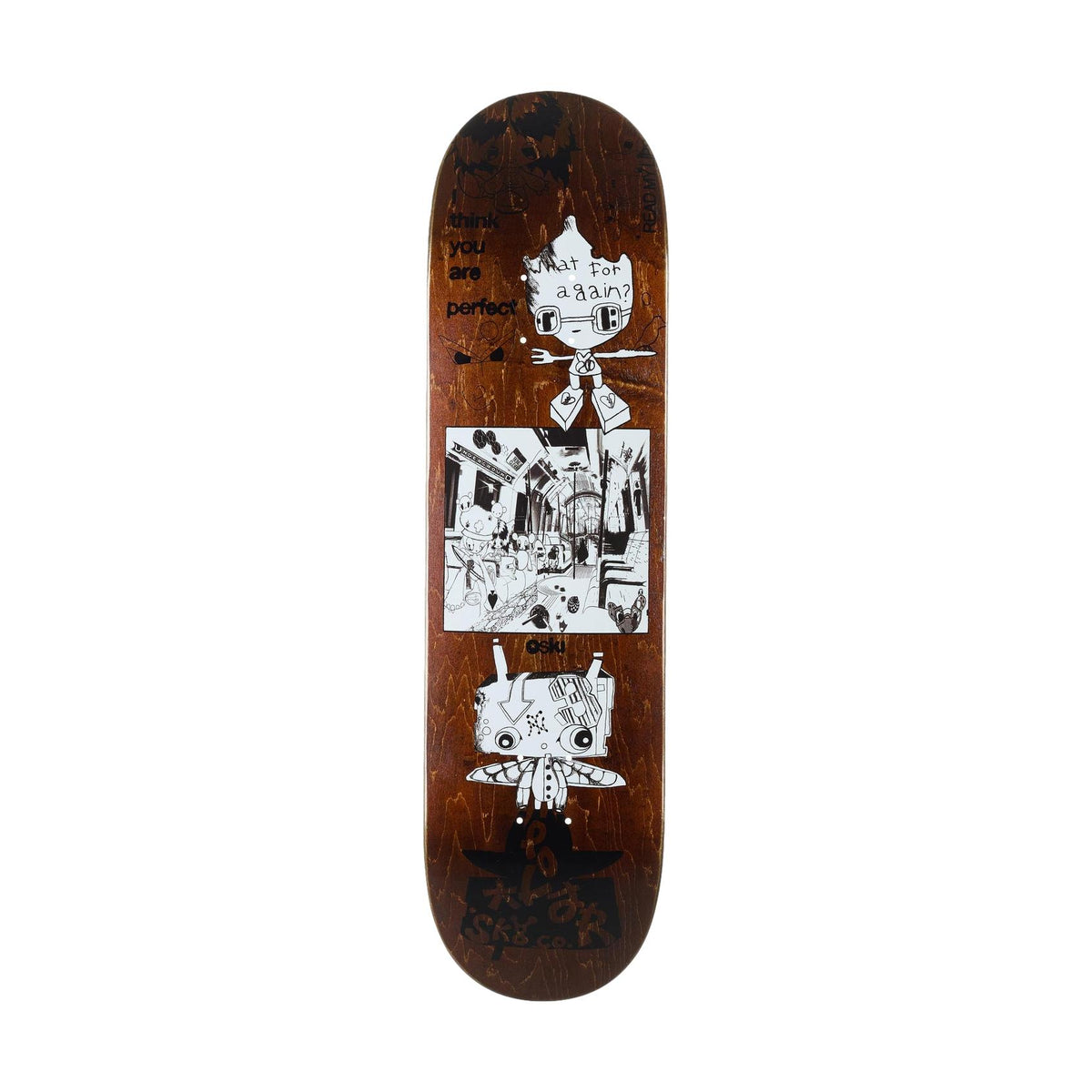 Polar Oski I Think You Perfect 8.0" Deck (Brown) - Venue Skateboards