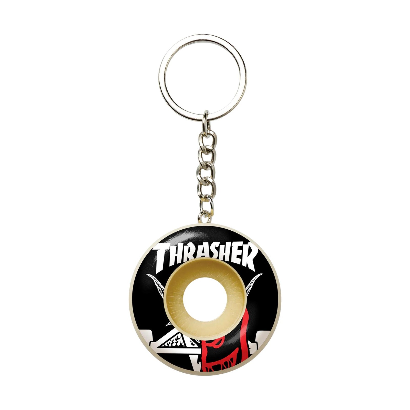 Spitfire X Thrasher Keychain Wheel Black - Venue Skateboards