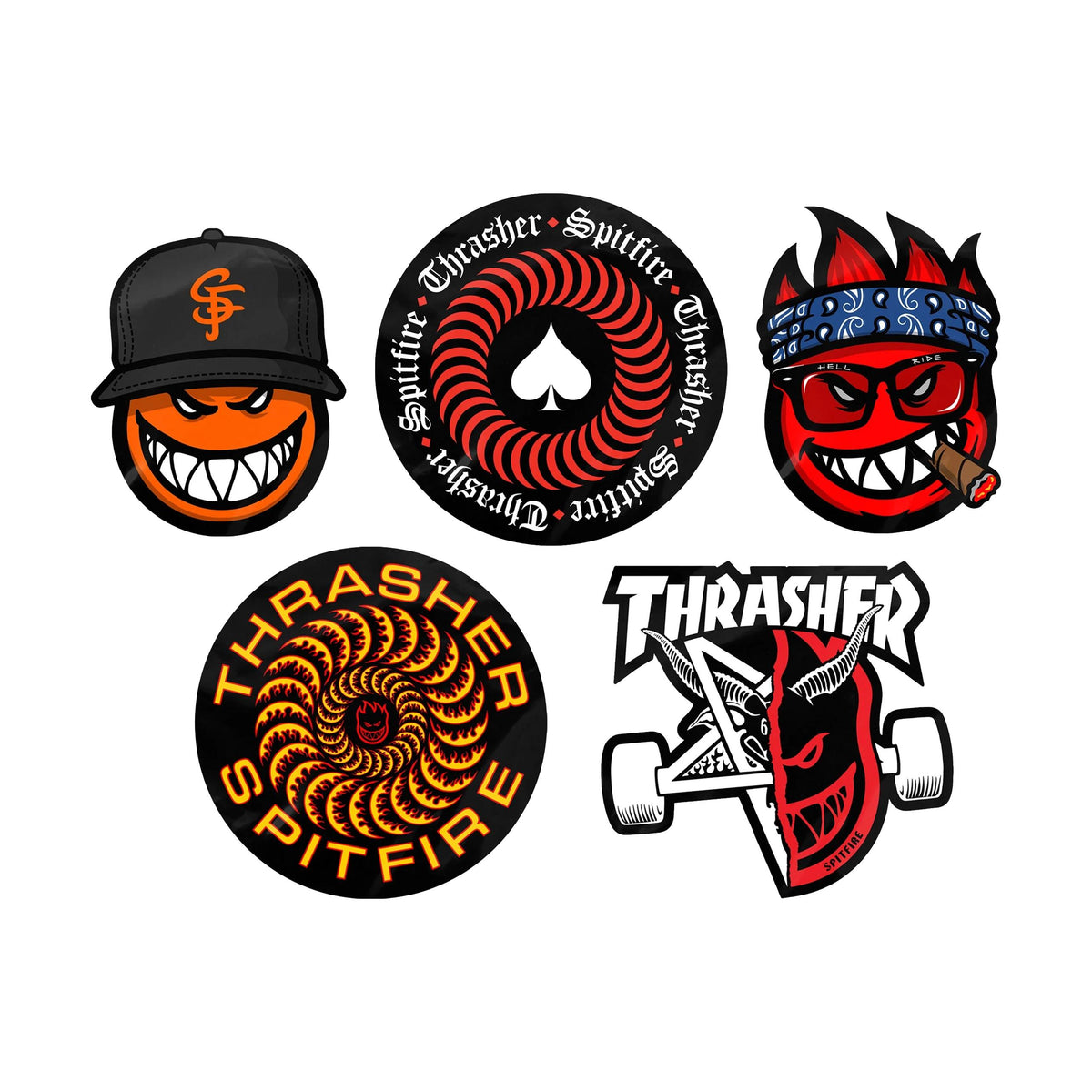 Spitfire X Thrasher Sticker Pack - Venue Skateboards